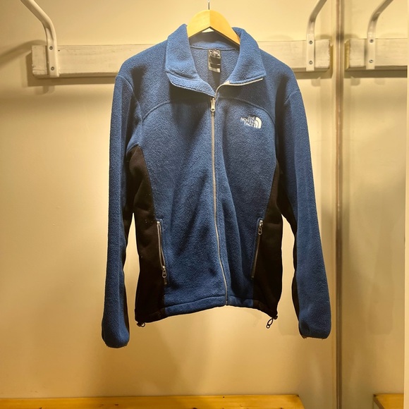 The North Face fleece zip up, blue with black arms, mens small, great condition - Picture 9 of 9
